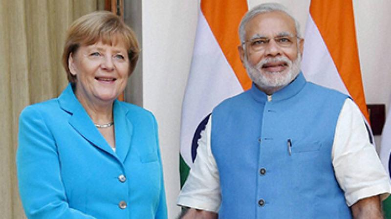 Narendra Modi will be in Berlin in the afternoon of May 29 and will have a bilateral dinner meeting with Chancellor Angela Merkel. (Photo: PTI/File) Narendra Modi will be in Berlin in the afternoon of May 29 and will have a bilateral dinner meeting with Chancellor Angela Merkel. (Photo: PTI/File)