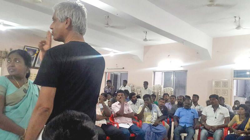 Samarendra Das with Fatima Babu at the anti-Sterlite consultative meeting held recently at Hotel DSF in Thoothukudi. (Photo: DC) Samarendra Das with Fatima Babu at the anti-Sterlite consultative meeting held recently at Hotel DSF in Thoothukudi. (Photo: DC)
