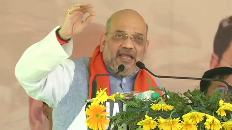 Shah was speaking at his first election meeting in western UP, where voting will be held on April 11. (Photo: ANI | Twitter) Shah was speaking at his first election meeting in western UP, where voting will be held on April 11. (Photo: ANI | Twitter)