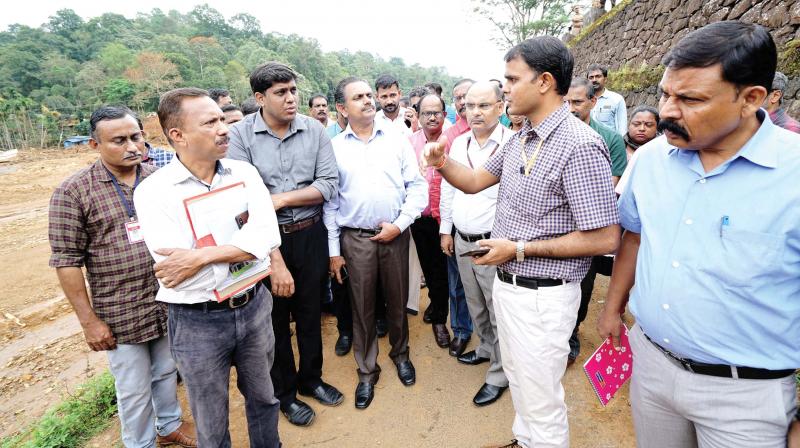 The Central team assessing flood calamities at Puthumala, Meppadi, in Wayanad on Wednesday. (DC) The Central team assessing flood calamities at Puthumala, Meppadi, in Wayanad on Wednesday. (DC)