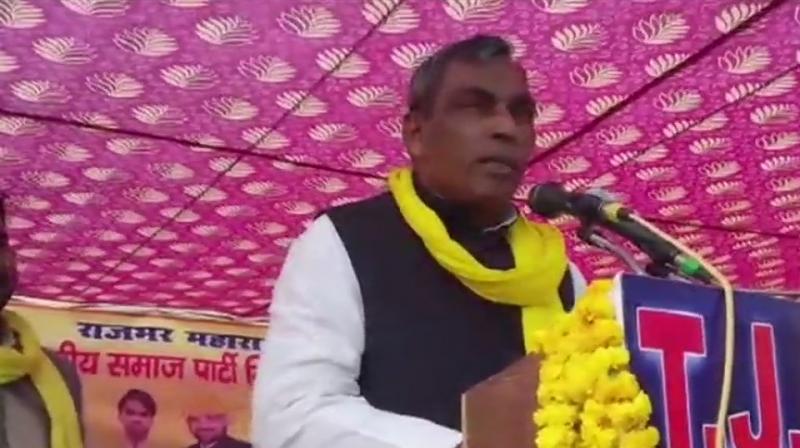 Rajbhar has also embarrassed his own party when in September this year, he openly announced a rally against BJP, claiming they have not been able to control the corruption in the country. (Photo: ANI) Rajbhar has also embarrassed his own party when in September this year, he openly announced a rally against BJP, claiming they have not been able to control the corruption in the country. (Photo: ANI)