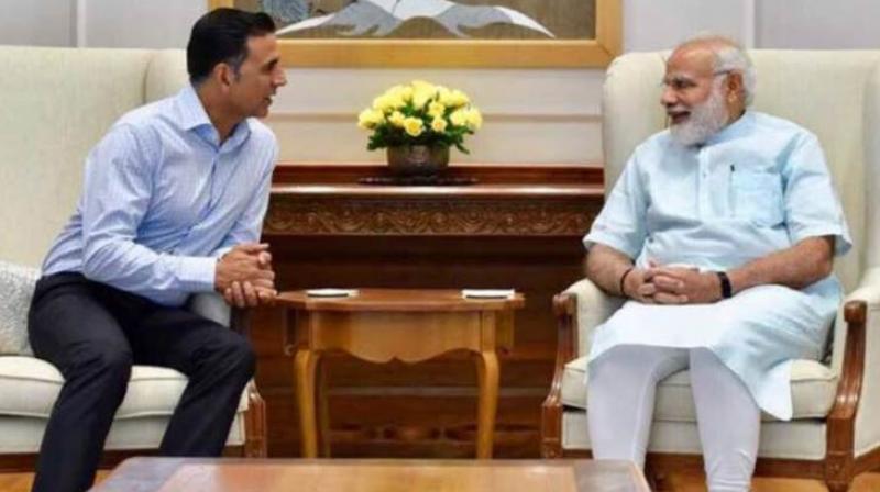 Akshay Kumar and PM Narendra Modi. Akshay Kumar and PM Narendra Modi.