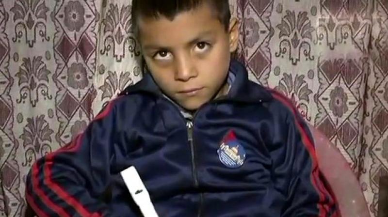 Nine-year-old Muzaffar Ahmad Khan said the idea of 'counting pen' struck him after he got poor marks in an exam, as he could not manage the required word count. (Photo: ANI | Twitter) Nine-year-old Muzaffar Ahmad Khan said the idea of 'counting pen' struck him after he got poor marks in an exam, as he could not manage the required word count. (Photo: ANI | Twitter)