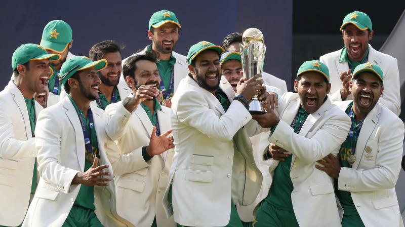 Pakistani cricket team had crushed India by 180 runs in the final at London on June 18. (Photo: File) Pakistani cricket team had crushed India by 180 runs in the final at London on June 18. (Photo: File)