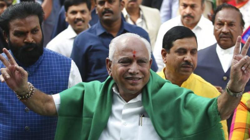 B S Yeddyurappa has to face a floor test at 4 pm on Saturday. (Photo: AP) B S Yeddyurappa has to face a floor test at 4 pm on Saturday. (Photo: AP)