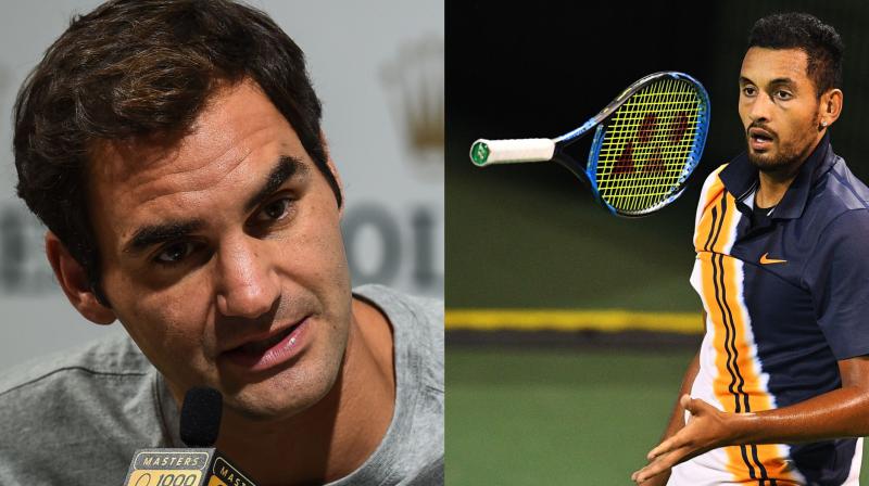 "I think it's really up to him (Nick Kyrgios) where he wants to go and what his potential really holds," said Roger Federer before adding, "We don't really know and I don't think he really knows exactly what his potential is." (Photo: AFP) "I think it's really up to him (Nick Kyrgios) where he wants to go and what his potential really holds," said Roger Federer before adding, "We don't really know and I don't think he really knows exactly what his potential is." (Photo: AFP)