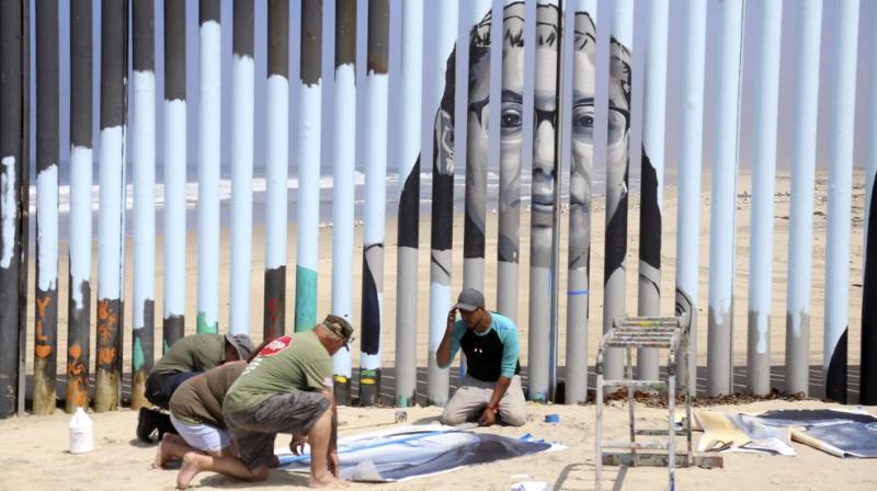 The mural celebrates the history of immigrants who were deported. (Photo: AP) The mural celebrates the history of immigrants who were deported. (Photo: AP)