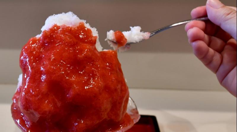 Kakigori is a Japanese dessert made from shaved ice. (Photo: AFP) Kakigori is a Japanese dessert made from shaved ice. (Photo: AFP)