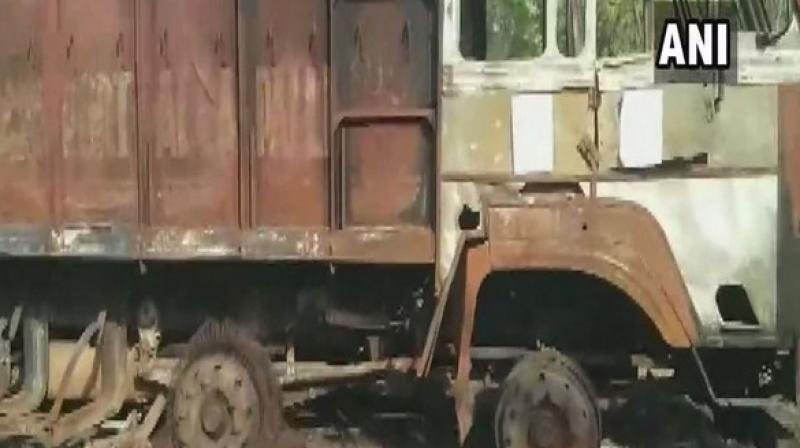 Interestingly, fifteen police personnel and a driver had lost their lives in a landmine blast triggered by the Naxals in Gadchiroli on May 1. (Photo: ANI twitter) Interestingly, fifteen police personnel and a driver had lost their lives in a landmine blast triggered by the Naxals in Gadchiroli on May 1. (Photo: ANI twitter)
