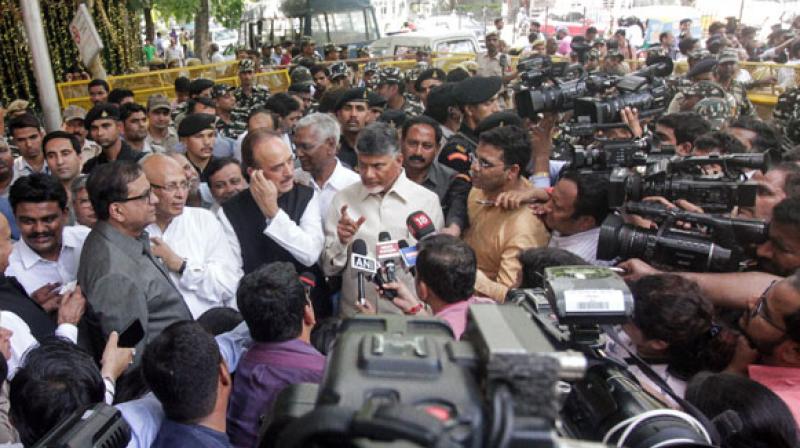 On May 18, Naidu had urged the Election Commission to count votes through VVPATinstead of EVMs during the counting of votes polled in the Lok Sabha elections. (Photo: ANI) On May 18, Naidu had urged the Election Commission to count votes through VVPATinstead of EVMs during the counting of votes polled in the Lok Sabha elections. (Photo: ANI)