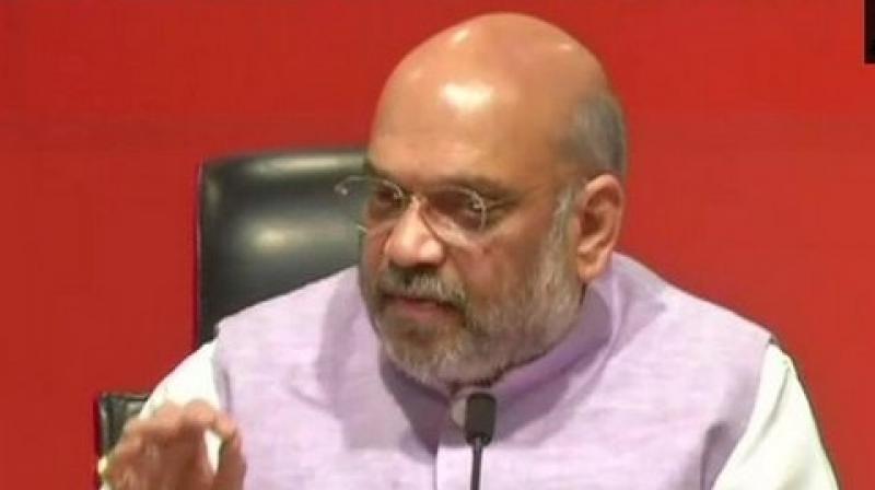 Shah said it was the relentless efforts of the party workers which strengthened the BJP at every booth of the country. (Photo: ANI twitter) Shah said it was the relentless efforts of the party workers which strengthened the BJP at every booth of the country. (Photo: ANI twitter)