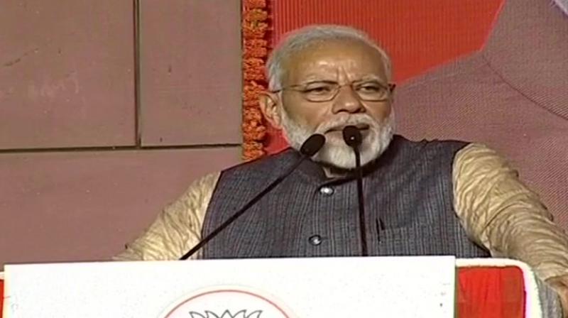 'In this elections not even a single political party could dare to mislead the country by wearing the mask of secularism,' Modi said. (Photo: ANI twitter) 'In this elections not even a single political party could dare to mislead the country by wearing the mask of secularism,' Modi said. (Photo: ANI twitter)
