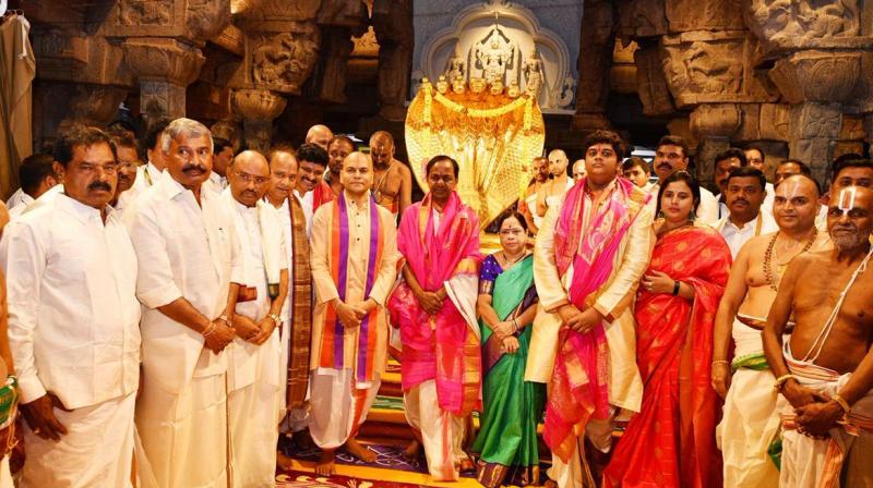 Rao led his party to a massive victory in the 2018 assembly elections and was sworn-in as the Chief Minister of Telangana for a second straight term. (Photo: ANI twitter) Rao led his party to a massive victory in the 2018 assembly elections and was sworn-in as the Chief Minister of Telangana for a second straight term. (Photo: ANI twitter)