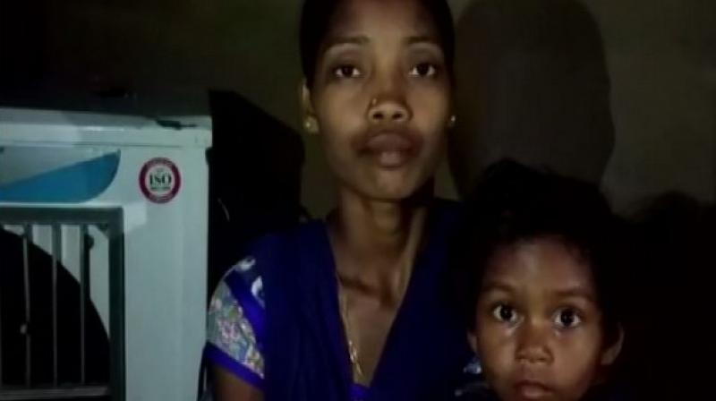 Wife of Kadti Mukesh, who has killed during an encounter with Naxalites on February 18 last year. (Photo:ANI) Wife of Kadti Mukesh, who has killed during an encounter with Naxalites on February 18 last year. (Photo:ANI)