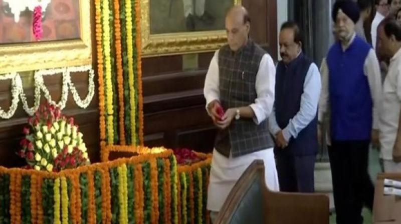 Prime Minister Narendra Modi and Home Minister Amit Shah had paid tributes to Mookerjee on Twitter while heaping praises on the Jana Sangh founder. (Photo: ANI) Prime Minister Narendra Modi and Home Minister Amit Shah had paid tributes to Mookerjee on Twitter while heaping praises on the Jana Sangh founder. (Photo: ANI)