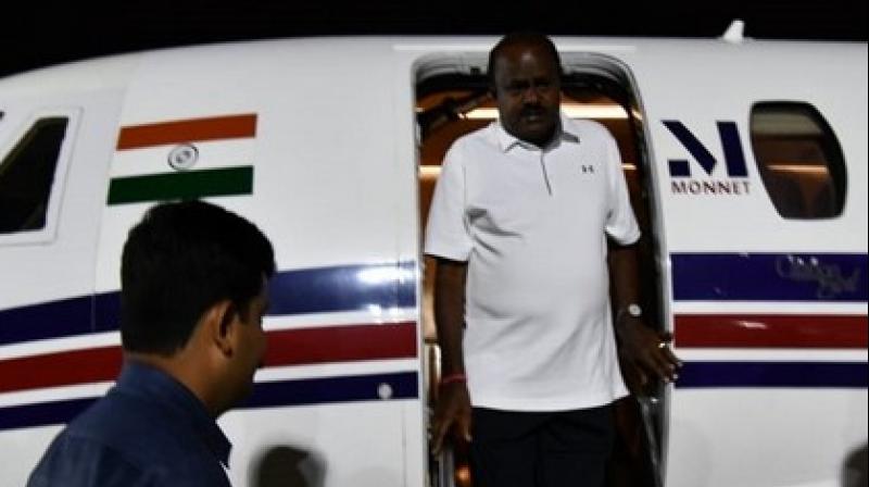 The strength of the ruling coalition in Karnataka has come down to 105, which is eight short of the half-way mark of 113 for a majority. (Photo: ANI) The strength of the ruling coalition in Karnataka has come down to 105, which is eight short of the half-way mark of 113 for a majority. (Photo: ANI)