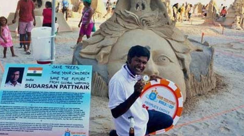The five-day event will begin on May 10 and they will start creating the 50-ft long sand Buddha from tomorrow (Photo: AFP) The five-day event will begin on May 10 and they will start creating the 50-ft long sand Buddha from tomorrow (Photo: AFP)