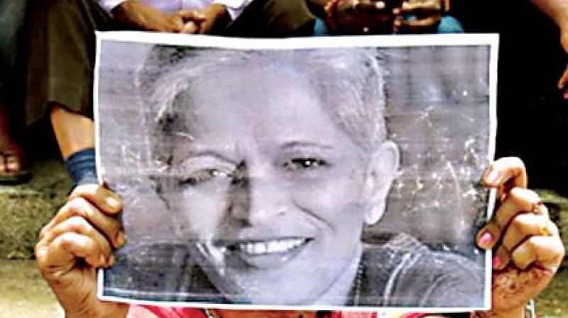 Investigators probing the case have also told Deccan Chronicle that the man who actually pulled the trigger and killed journalist cum activist Gauri Lankesh, was not the man who plotted her murder. (Photo: DC) Investigators probing the case have also told Deccan Chronicle that the man who actually pulled the trigger and killed journalist cum activist Gauri Lankesh, was not the man who plotted her murder. (Photo: DC)