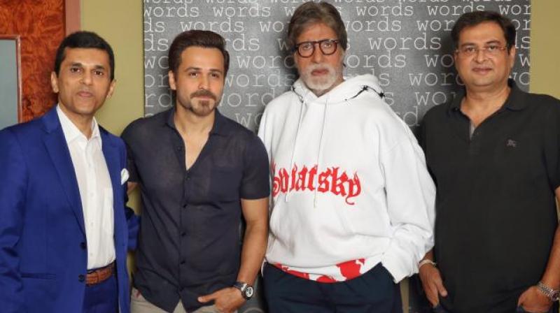 Anand Pandit, Emraan Hashmi, Amitabh Bachchan and Director Rumi Jaffrey. Anand Pandit, Emraan Hashmi, Amitabh Bachchan and Director Rumi Jaffrey.