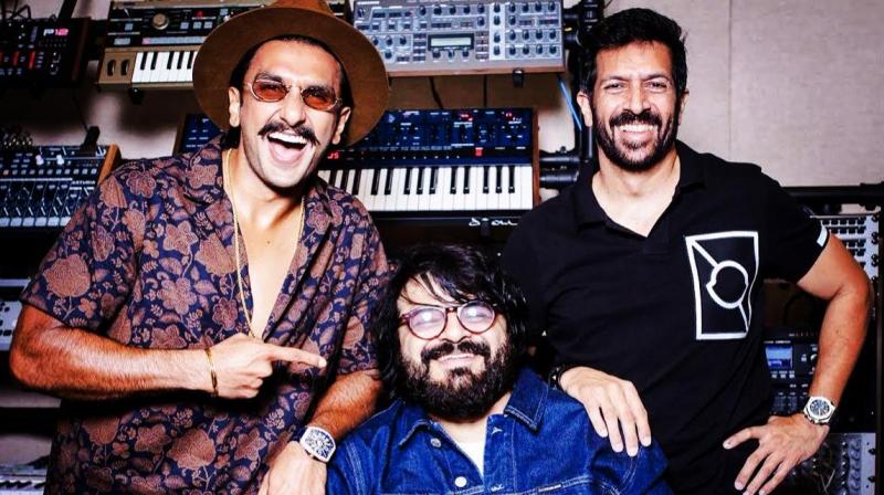 Ranveer Singh welcomed music sensation Pritam with a picture along with director Kabir Khan. (Image: Twitter) Ranveer Singh welcomed music sensation Pritam with a picture along with director Kabir Khan. (Image: Twitter)