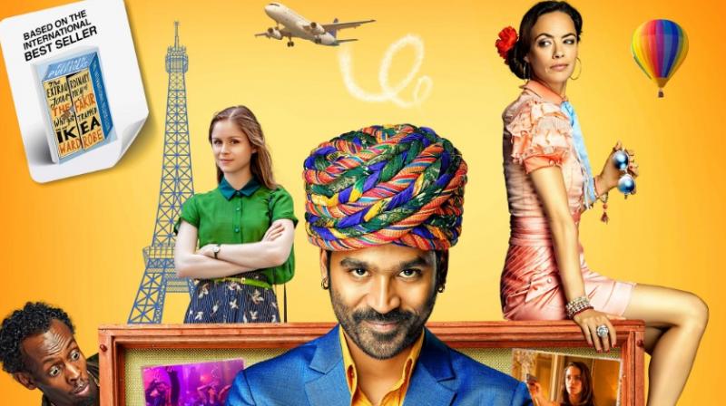 Dhanush in the film poster. Dhanush in the film poster.