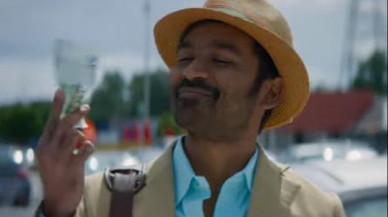 Dhanush in the still from the song. Dhanush in the still from the song.
