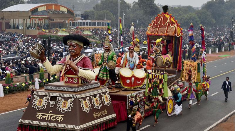 Karnataka state tableau being display during the the 68th Republic Day celebrations at Rajpath in New Delhi. (Photo: PTI/File) Karnataka state tableau being display during the the 68th Republic Day celebrations at Rajpath in New Delhi. (Photo: PTI/File)