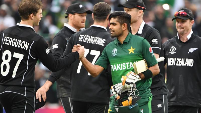 The 24-year-old Babar Azam completed his century, 10th in ODIs, with a single of Lockie Ferguson off. His knock, coming off 127 balls, was embellished with 11 shots to the fence. (Photo:AFP) The 24-year-old Babar Azam completed his century, 10th in ODIs, with a single of Lockie Ferguson off. His knock, coming off 127 balls, was embellished with 11 shots to the fence. (Photo:AFP)