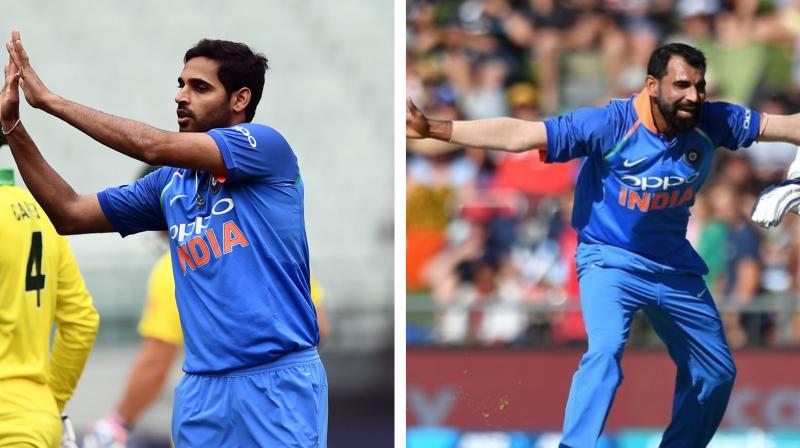 A fit-again Kumar was back in the nets ahead of the clash against West Indies and Arun admitted the team would have to make a difficult choice at Old Trafford. (Photo:AFP) A fit-again Kumar was back in the nets ahead of the clash against West Indies and Arun admitted the team would have to make a difficult choice at Old Trafford. (Photo:AFP)
