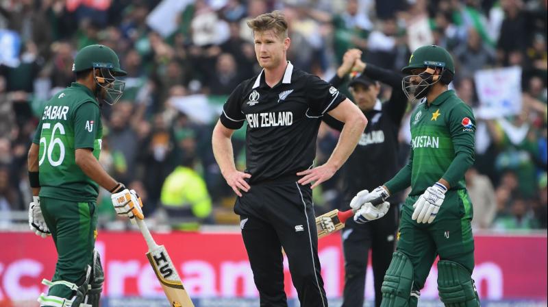 Jimmy Neesham led New Zealand's fightback with a career-best undefeated 97 to lift them from a precarious 83-5 to 237-6 in their 50 overs at Edgbaston but they went down to their first defeat of the tournament. (Photo:AFP) Jimmy Neesham led New Zealand's fightback with a career-best undefeated 97 to lift them from a precarious 83-5 to 237-6 in their 50 overs at Edgbaston but they went down to their first defeat of the tournament. (Photo:AFP)