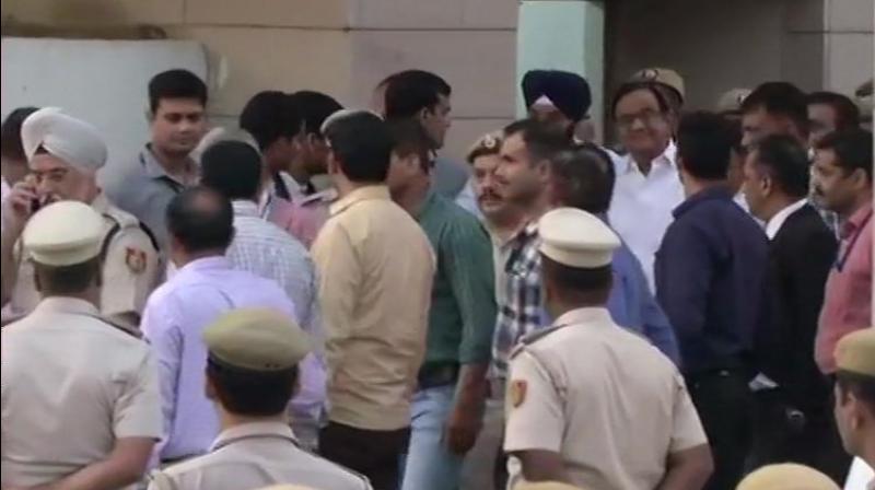 Chidambaram was arrested on Wednesday night from his South Delhi house by CBI officials. (Photo: ANI) Chidambaram was arrested on Wednesday night from his South Delhi house by CBI officials. (Photo: ANI)