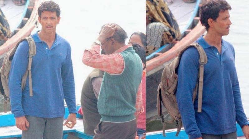 Hrithik Roshan snapped on the sets of 'Super 30'. Hrithik Roshan snapped on the sets of 'Super 30'.