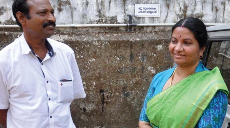 Hadiya aka Akhila's father KM Asokan and mother K Bindu. (Photo: File) Hadiya aka Akhila's father KM Asokan and mother K Bindu. (Photo: File)