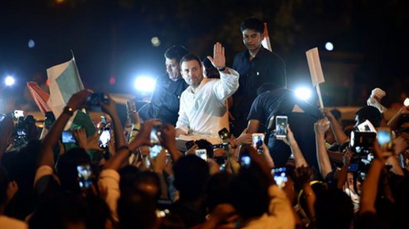 Congress president Rahul Gandhi led a midnight march to India Gate to protest the Kathua and Unnao rape cases. (Photo: File/PTI) Congress president Rahul Gandhi led a midnight march to India Gate to protest the Kathua and Unnao rape cases. (Photo: File/PTI)