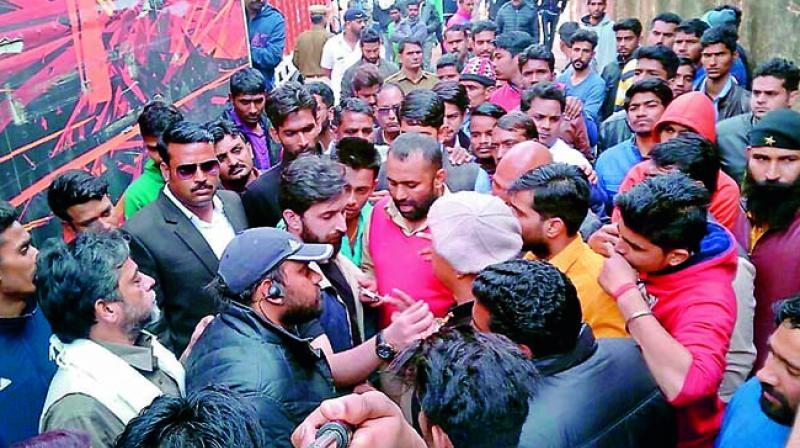 Members of a radical group — the Rajput Karni Sena — stormed the sets of Padmavati and even roughed up Sanjay Leela. Members of a radical group — the Rajput Karni Sena — stormed the sets of Padmavati and even roughed up Sanjay Leela.