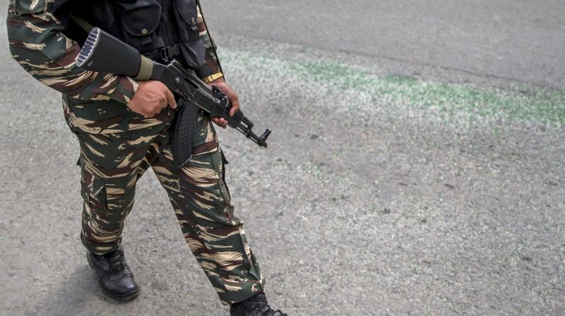 The fighting broke out at Handew after a joint team of the Army's 44 Rashtriya Rifles, J&K police's counterinsurgency SOG and CRPF launched a cordon-and-search operation on Thursday afternoon. The fighting broke out at Handew after a joint team of the Army's 44 Rashtriya Rifles, J&K police's counterinsurgency SOG and CRPF launched a cordon-and-search operation on Thursday afternoon.