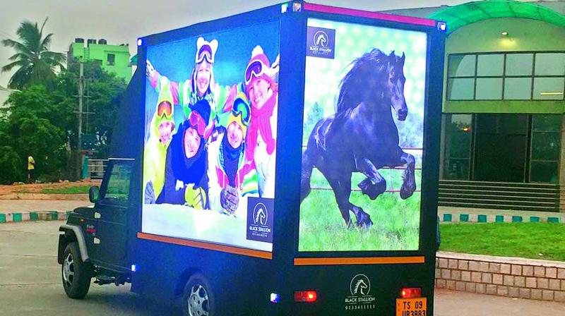Black Stallion on Hyderabd roads. Black Stallion on Hyderabd roads.