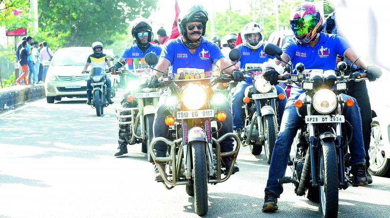 These bikers garnered a lot of attention. These bikers garnered a lot of attention.