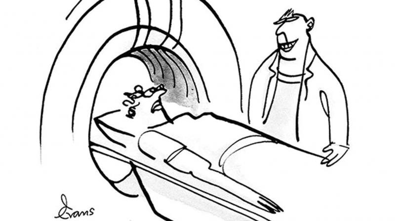 ‘If you’re a private patient, you’ll probably want to smile as you go through the scanner.’ ‘If you’re a private patient, you’ll probably want to smile as you go through the scanner.’