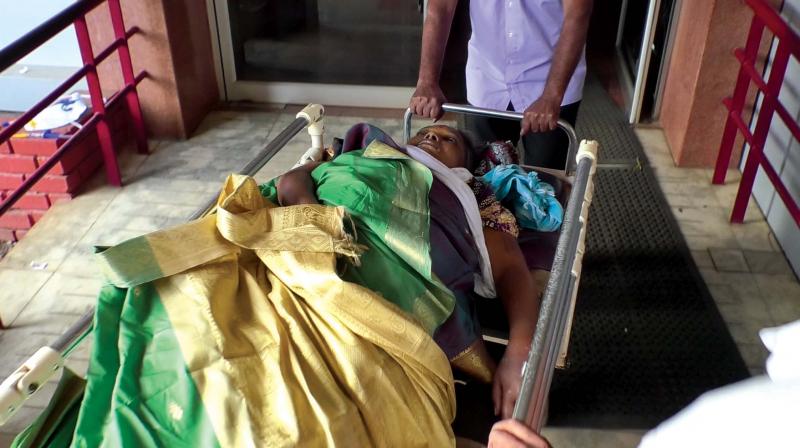 Relatives shifted Rathnam (left), who was surviving on ventilator, to her house against medical advice so that ‘her end may be at her house’. Relatives shifted Rathnam (left), who was surviving on ventilator, to her house against medical advice so that ‘her end may be at her house’.