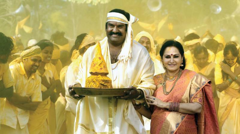 Napoleon and Jayapradha in Yaagam. Napoleon and Jayapradha in Yaagam.