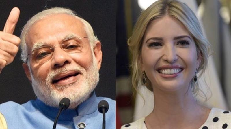 Prime Minister Narendra Modi and Ivanka Trump (Photo: PTI/AP) Prime Minister Narendra Modi and Ivanka Trump (Photo: PTI/AP)