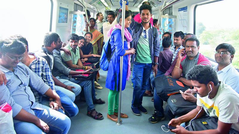 Many people, including officegoers and college students, have shifted to the Metro to escape from routine traffic snarls in the city. (Photo: DC) Many people, including officegoers and college students, have shifted to the Metro to escape from routine traffic snarls in the city. (Photo: DC)