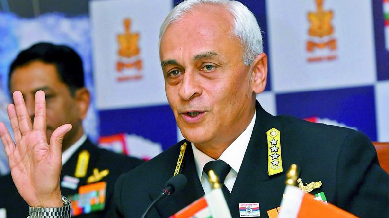 Chief of the Naval Staff, Admiral Sunil Lanba, in New Delhi on Friday. (Photo: PTI) Chief of the Naval Staff, Admiral Sunil Lanba, in New Delhi on Friday. (Photo: PTI)