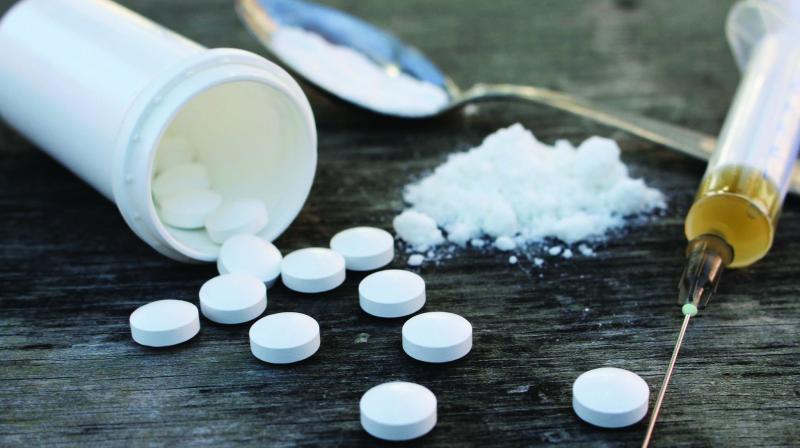 The drug metha-qualone was hidden in a false casing in a car with a Karnataka registration, near Kamareddy. The drug metha-qualone was hidden in a false casing in a car with a Karnataka registration, near Kamareddy.