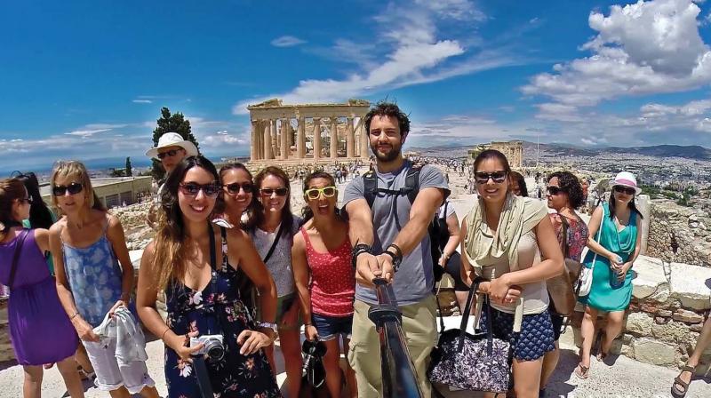 A selfie from Greece. A selfie from Greece.