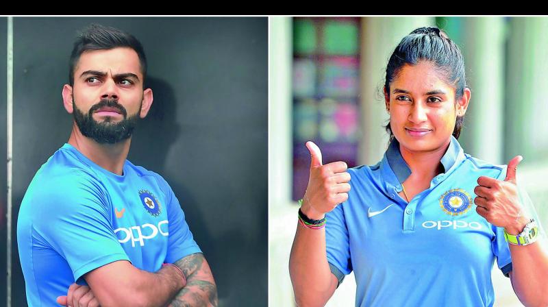 Virat Kohli and Mithali Raj Virat Kohli and Mithali Raj