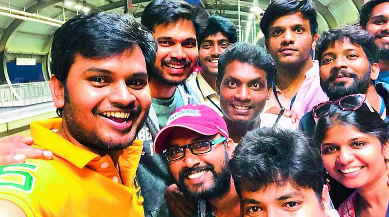 The comic caper, which has been undergoing its regular shoot since Ugadi, has recently shot crucial scenes in the metro at Miyapur Metro Station, Hyderabad. The comic caper, which has been undergoing its regular shoot since Ugadi, has recently shot crucial scenes in the metro at Miyapur Metro Station, Hyderabad.