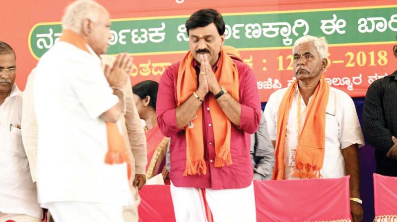 A file picture of Gali Janardhan Reddy with BJP State President B.S. Yeddyurappa. A file picture of Gali Janardhan Reddy with BJP State President B.S. Yeddyurappa.