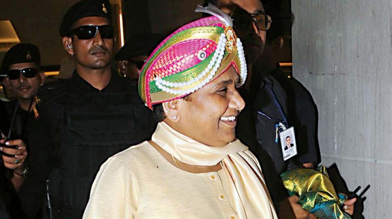 BSP leader Mayawati arrives in Mysuru on Wednesday. (Photo: KPN) BSP leader Mayawati arrives in Mysuru on Wednesday. (Photo: KPN)